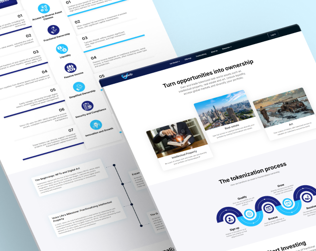 Smart contract interface showing asset tokenization process and compliance settings